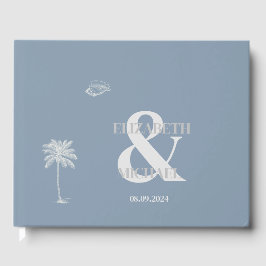Minimalistisches tropisches Hochzeitstod Gästebuch