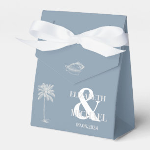 Minimalistisches tropisches Hochzeitstod Geschenkschachtel