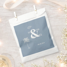 Minimalistisches tropisches Hochzeitstod Geschenktütchen