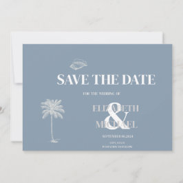 Minimalistisches tropisches Hochzeitstod Save The Date