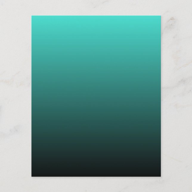 Minimalistisches türkisfarbenes schwarzes Ombre Pa (Vorderseite)