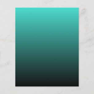 Minimalistisches türkisfarbenes schwarzes Ombre Pa