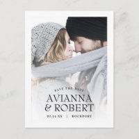 Minimalistisches Typografie-Foto Save the Date