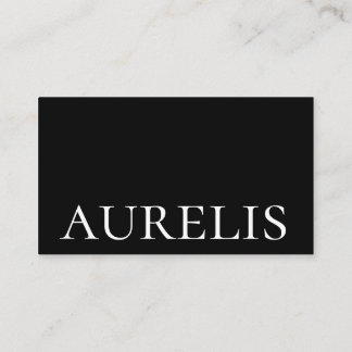 Minimalistisches typografisches Visitenkartendesig Visitenkarte