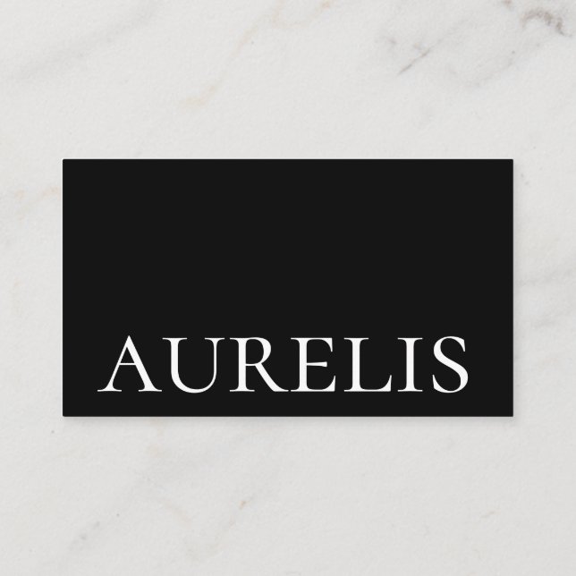 Minimalistisches typografisches Visitenkartendesig Visitenkarte (Rückseite)