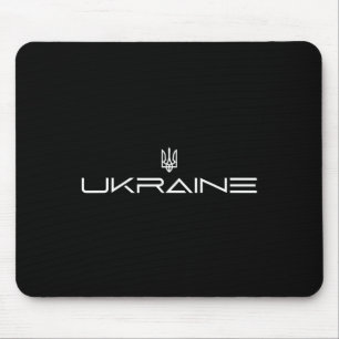 Minimalistisches ukrainisches Wappen Ukrainischer Mousepad