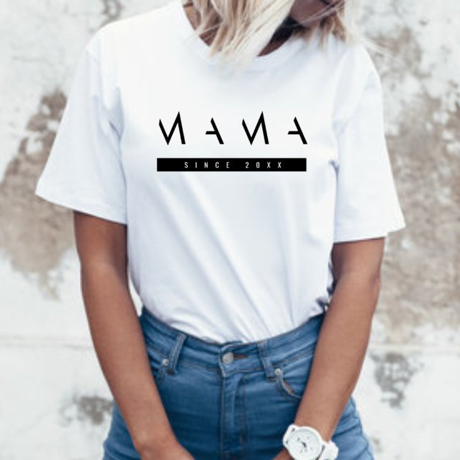 Minimalistisches und chic Mama-Script Basic T-Shir T-Shirt (Von Creator hochgeladen)