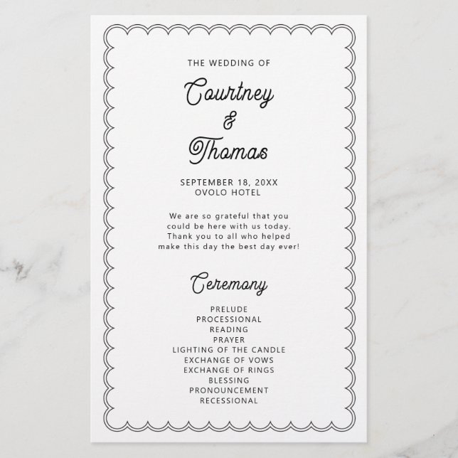 Minimalistisches und einfaches Grenzprogramm (Vorderseite)