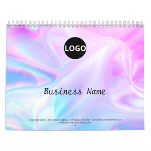 Minimalistisches und stilvolles holografisches Des Kalender