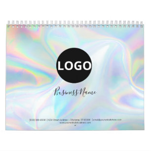 Minimalistisches und stilvolles holografisches Des Kalender