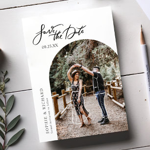 Minimalistisches Unique Fun Foto Save the Date Einladung