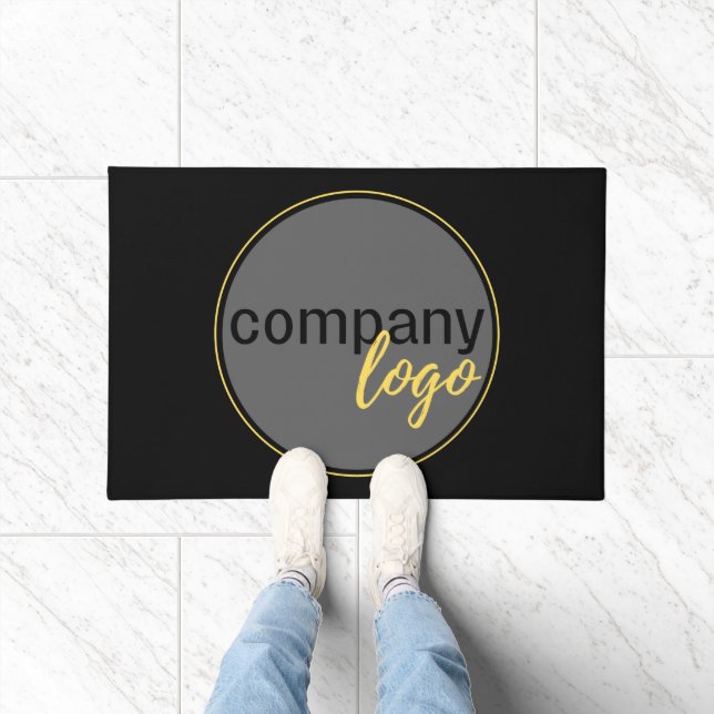 MINIMALISTISCHES UNTERNEHMENSUNTERNEHMENSLOGO BLAC FUßMATTE (Indoor)