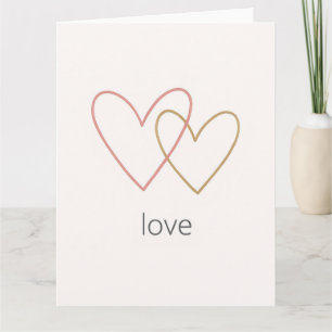 Minimalistisches Valentinstags-Grußwort Karte
