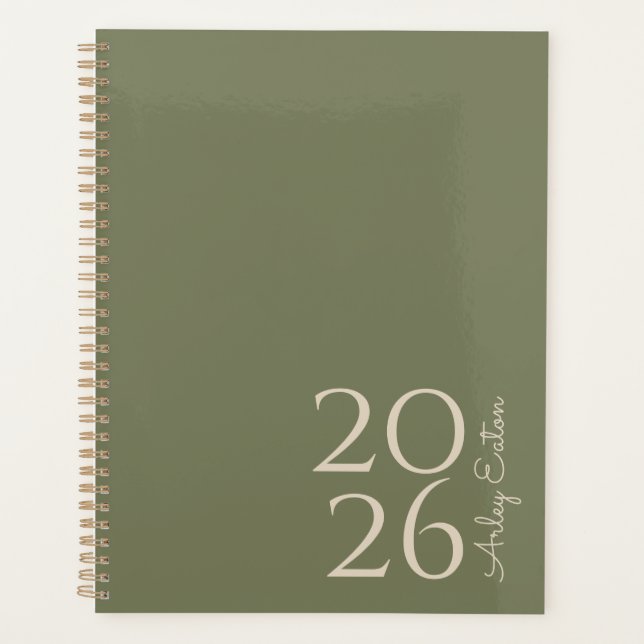 Minimalistisches Vintages Olivenöl Planer (Vorderseite)