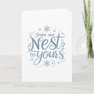Minimalistisches "Von unserem Nest zu Ihrem" Weihn Karte