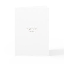 Minimalistisches Wählbuch - Braut