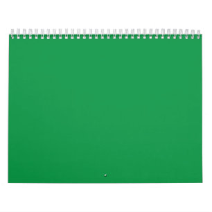 Minimalistisches Waldgrün-Design in Solidfarbe Kalender