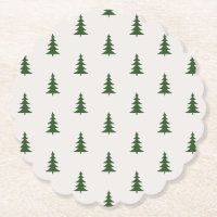 Minimalistisches Waldgrün, rustikale Pinienwälder