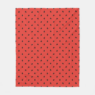 Minimalistisches Wassermelone-Samen-Muster Fleecedecke