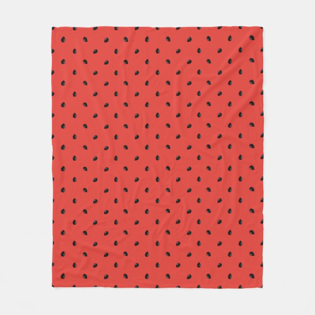 Minimalistisches Wassermelone-Samen-Muster Fleecedecke (Vorderseite)