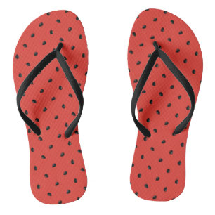 Minimalistisches Wassermelone-Samen-Muster Flip Flops