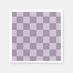 Minimalistisches, weiches Lavendel-Karomuster  Serviette