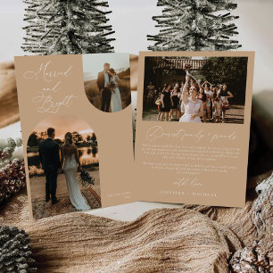 Minimalistisches Weihnachten mit Fotokarte Einladung