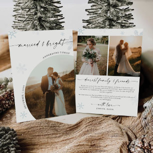 Minimalistisches Weihnachten mit Fotokarte Einladung