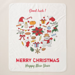 Minimalistisches Weihnachten und Neues Jahr Happy  Sherpadecke