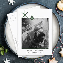 Minimalistisches Weihnachts-Einfaches Grünes Foto