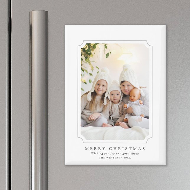 Minimalistisches Weihnachts-Foto Magnet (Von Creator hochgeladen)