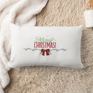 Minimalistisches Weihnachts-Kissen Lendenkissen
