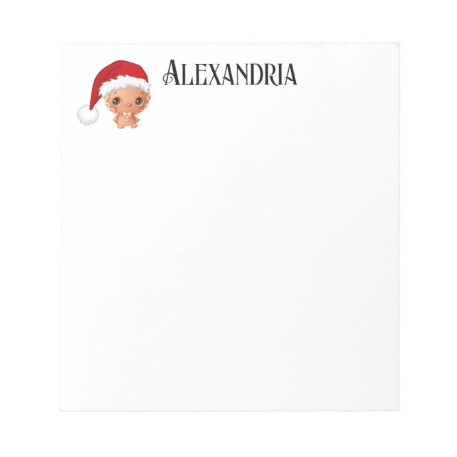 Minimalistisches Weihnachts-Themed Personal Zuhaus Notizblock (Vorderseite)