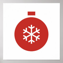 Minimalistisches Weihnachtsballen-Poster Poster