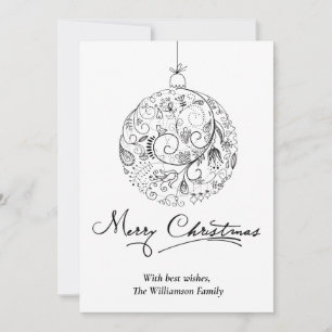 Minimalistisches Weihnachtsbauble Feiertagskarte