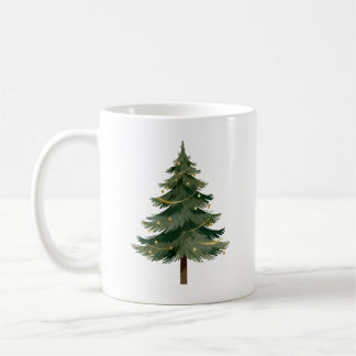 Minimalistisches Weihnachtsbaum-Design Kaffeetasse