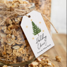 Minimalistisches Weihnachtsbaum-Geschenk-Anhänger