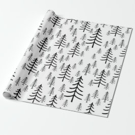 Minimalistisches Weihnachtsbaumwrapppapier Geschenkpapier