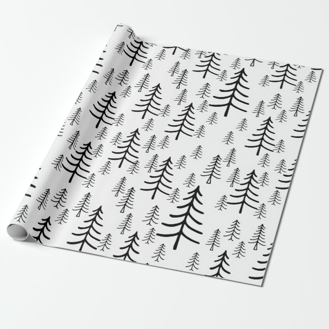 Minimalistisches Weihnachtsbaumwrapppapier Geschenkpapier (Ungerollt)