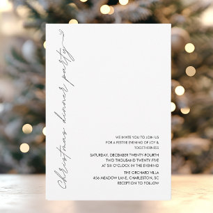 Minimalistisches Weihnachtsessen Party Einladung