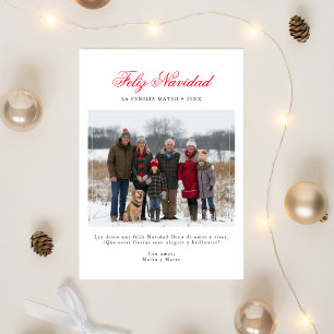 Minimalistisches Weihnachtsfest Feliz Navidad Foto Feiertagskarte
