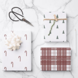 Minimalistisches Weihnachtsfest Geschenkpapier Set