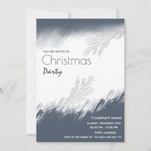 Minimalistisches Weihnachtsfest im Aquarell-Party Einladung