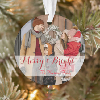 Minimalistisches WeihnachtsFoto Ornament