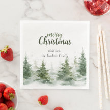 Minimalistisches Weihnachtsgebirge Evergreen Snow