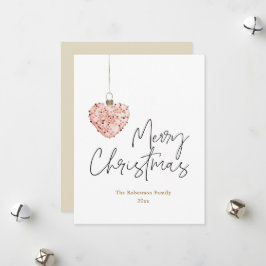 Minimalistisches Weihnachtsherz Feiertagskarte