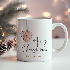 Minimalistisches Weihnachtsherz Kaffeetasse