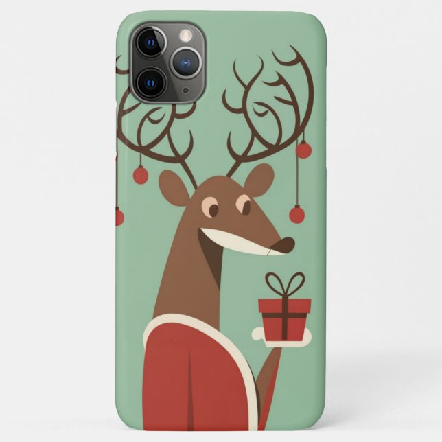 Minimalistisches Weihnachtsschenk für Rentiere Case-Mate iPhone Hülle (Rückseite)