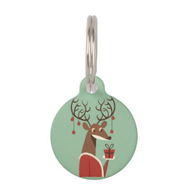 Minimalistisches Weihnachtsschenk für Rentiere Haustiermarke