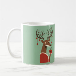 Minimalistisches Weihnachtsschenk für Rentiere Kaffeetasse